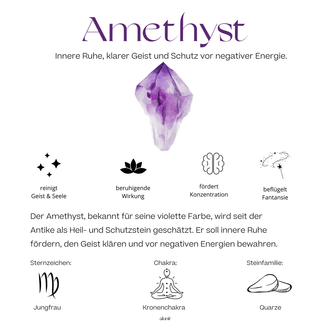 Magischer Stein Violetter Amethyst