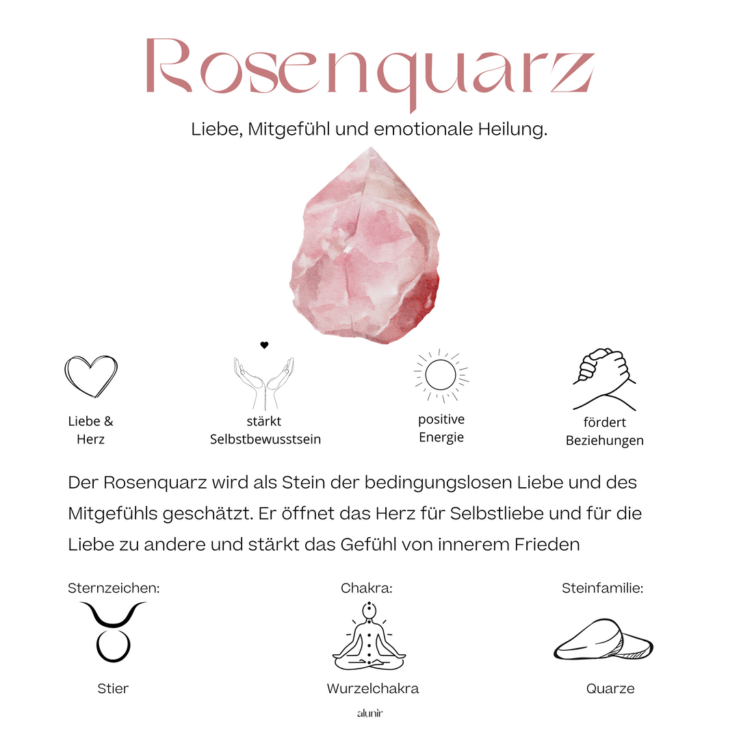 Schmuckset Rosenquarz - Essential