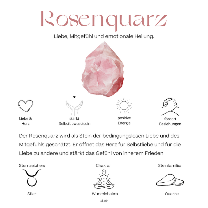 Schmuckset Rosenquarz - Essential